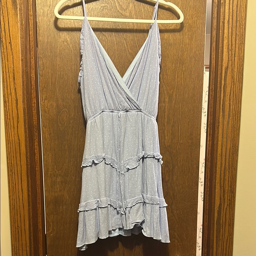 Light Blue Ruffled Dress